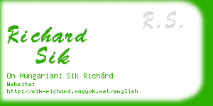 richard sik business card